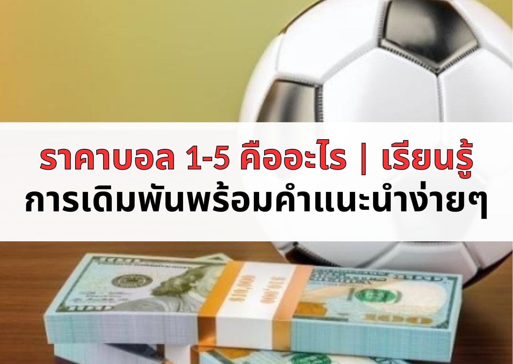 ราคาบอล 1-5 คืออะไร เรียนรู้การเดิมพันพร้อมคำแนะนำง่ายๆ