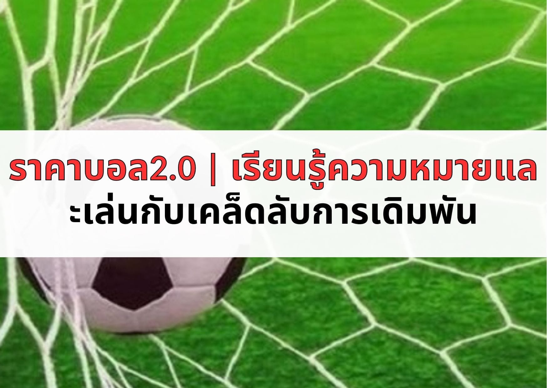 ราคาบอล2.0 เรียนรู้ความหมายและเล่นกับเคล็ดลับการเดิมพัน