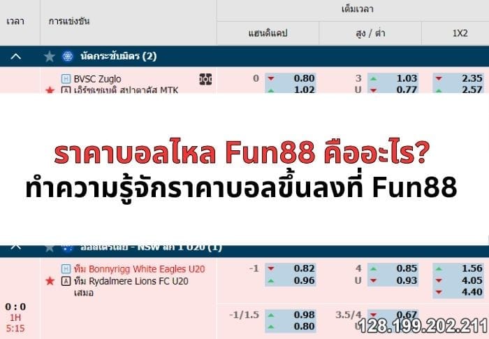 ราคาบอลไหล-fun88-03