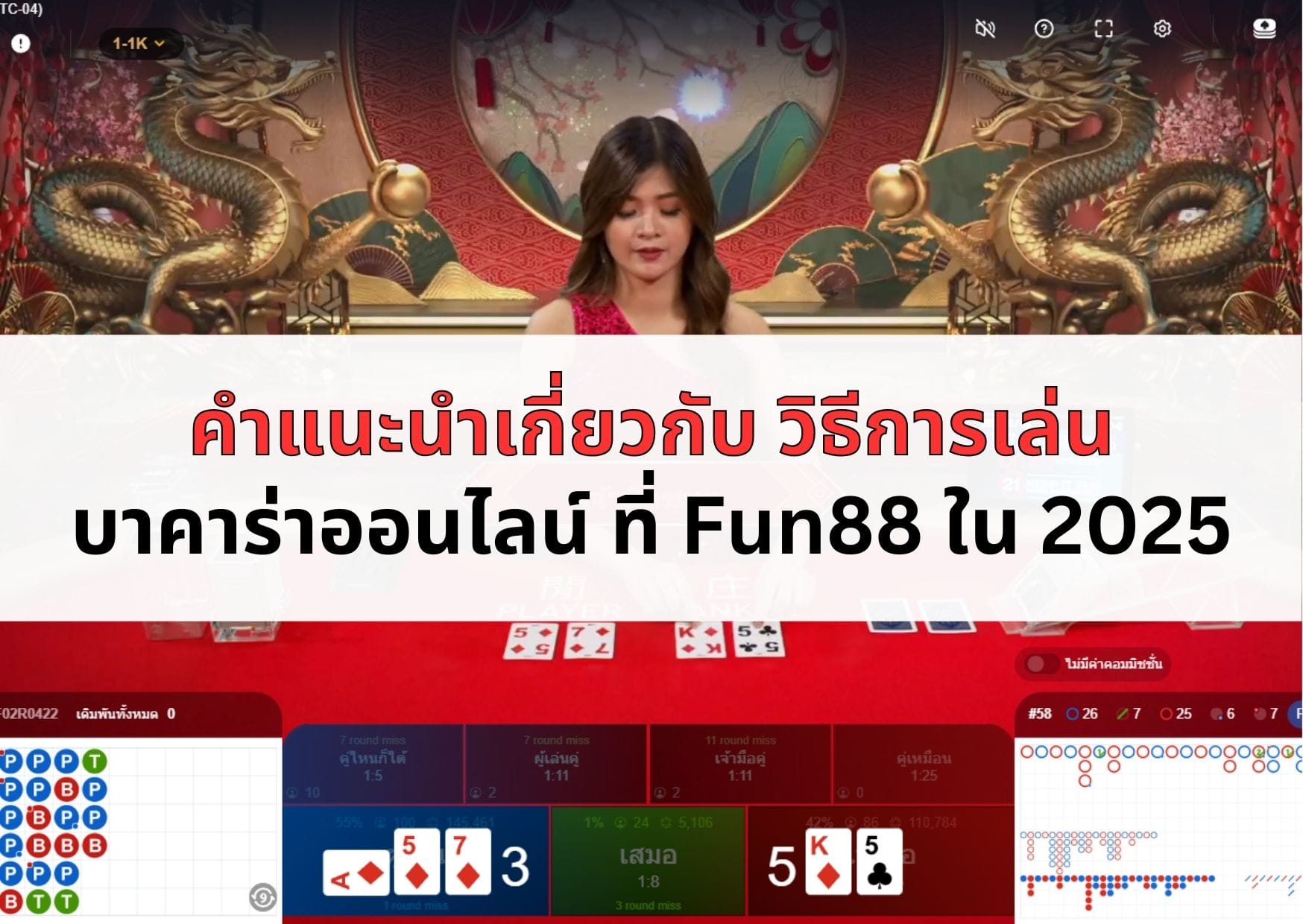 หน้าปกวิธีการเล่น บาคาร่าออนไลน์