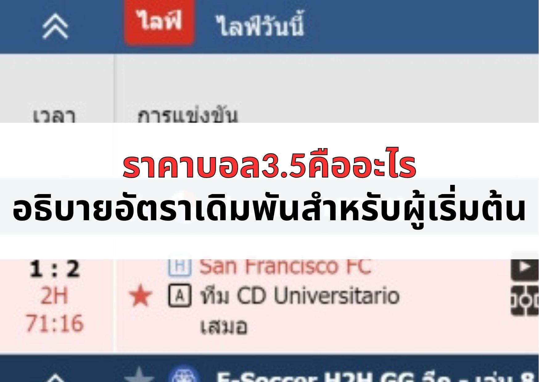 ราคาบอล3.5คืออะไร อธิบายอัต ราเดิมพันสำหรับผู้ เริ่มต้น