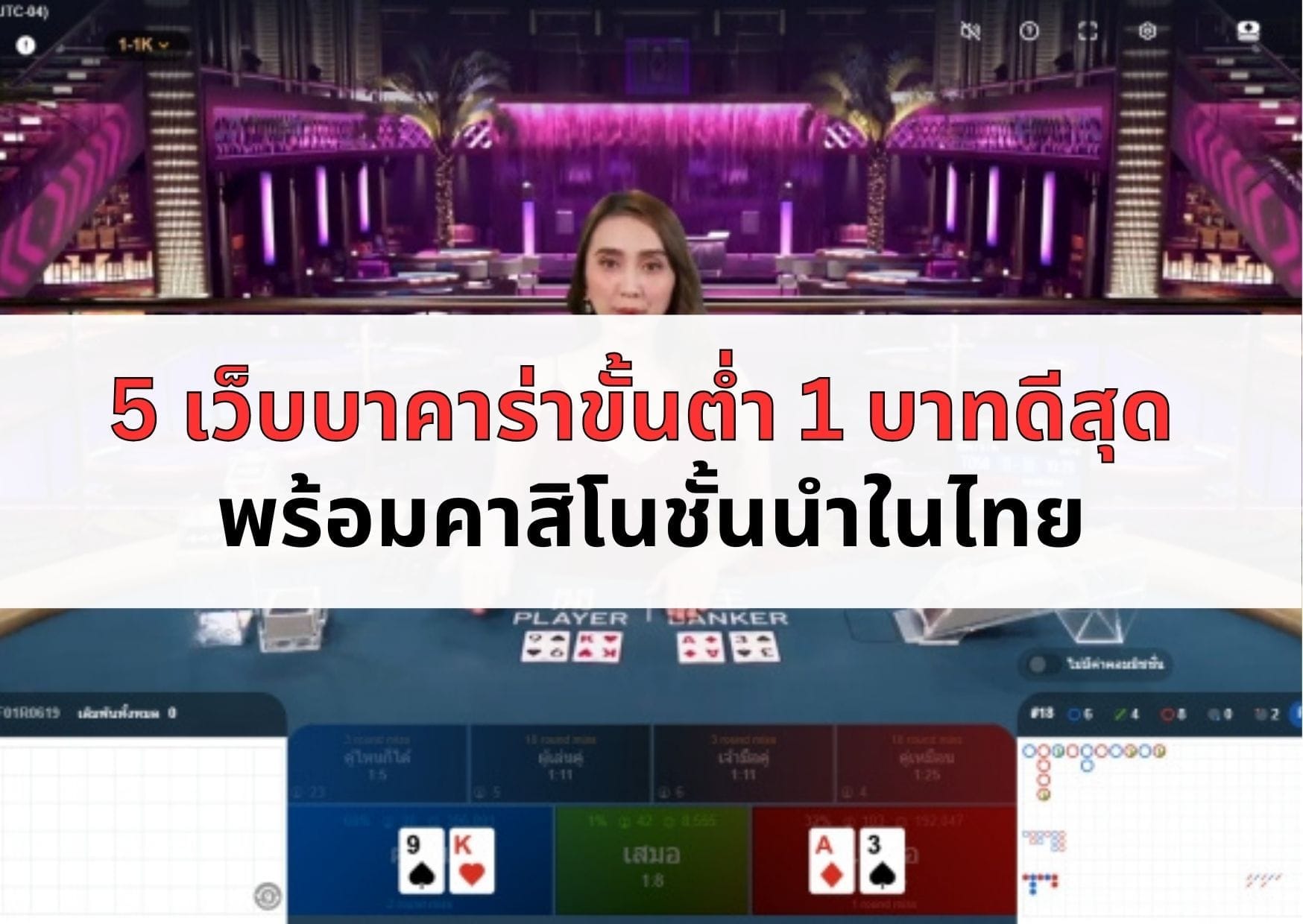 หน้าปกบทความบา คา ร่า ขั้น ต่ํา 1 บาท