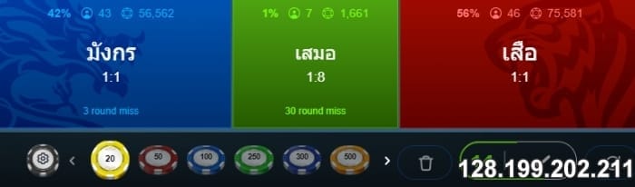สรุปตัวเลือกการเดิมพันใน Dragon Tiger