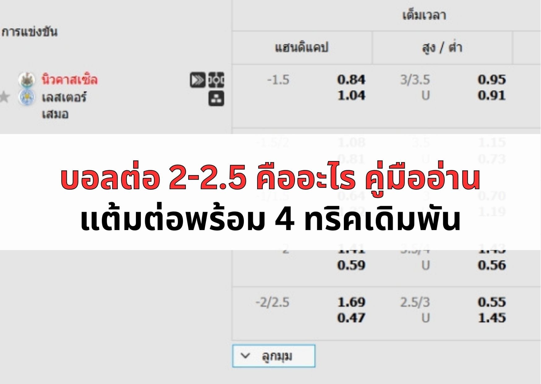 หน้าปกบทความบอลต่อ2-2.5