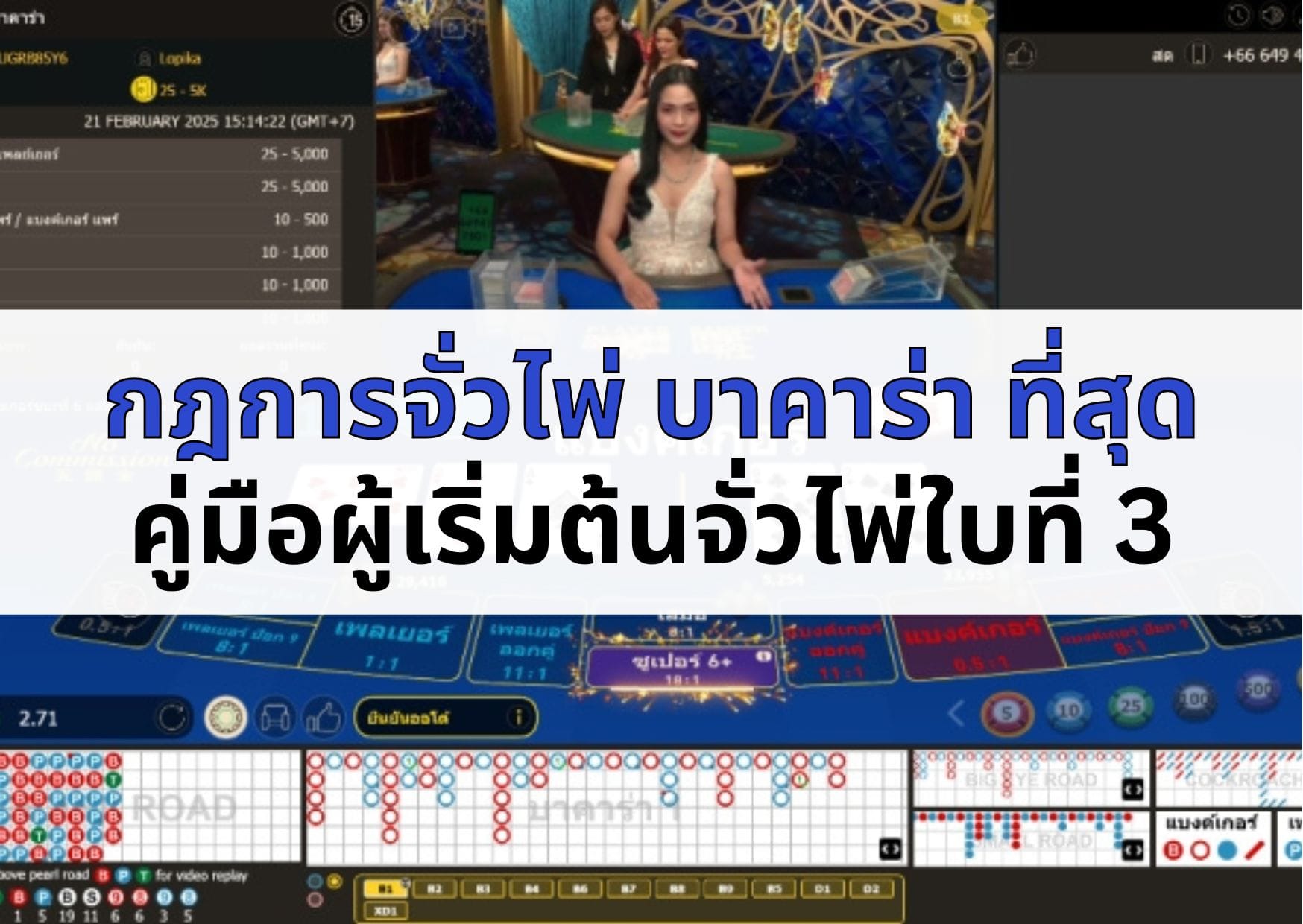 ภาพหน้าปกบทความกฎการจั่วไพ่ บาคาร่า