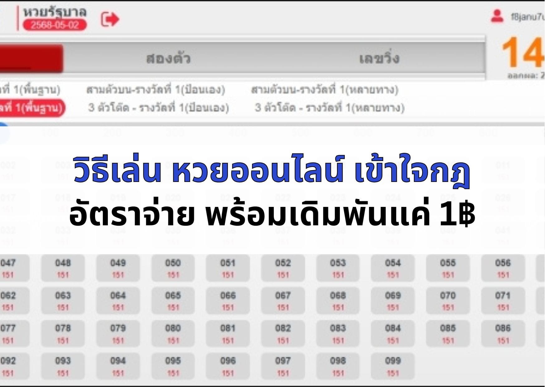 หน้าปก วิธีเล่น หวยออนไลน์